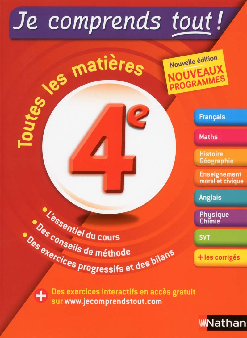 Je comprends tout - 4eme 